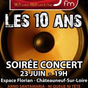 publicité pour le concert (soirée 10 ans de la radio)