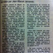 article de presse RC / 13 septembre 1986