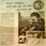 article de presse RC pour Alain Gallegos (hit parade)