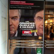 l'entrée de la FNAC affiche la venue de RMC !