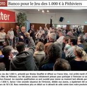 le jeu des 1000 euros à Pithiviers