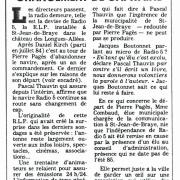 article de presse NR du 26 sept. 1985