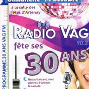 affiche des 30 ans de la radio avec les festivités