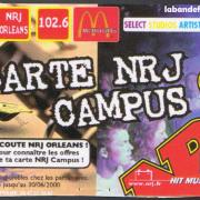 carte NRJ campus édition 1999/2000