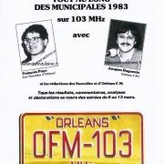 publicité pour les élections municipales 1983