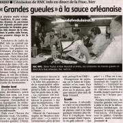 article de presse de La République du centre 29 septembre 2012