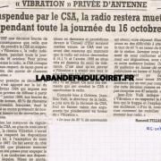 article de presse oct. 1998