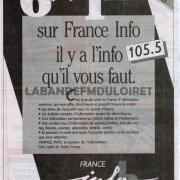 publicité pour l'arrivée a Orléans de France Info