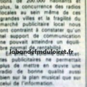 article de presse fin juillet 1985