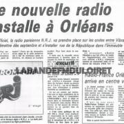 article de presse début septembre 1985 pour l'arrivée de NRJ