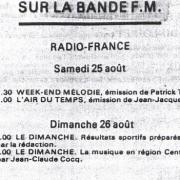 programmes été 1984: les rendez-vous.