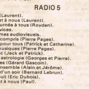 grille des programmes mai 1984