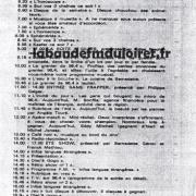 grille des programmes été 1984, en semaine