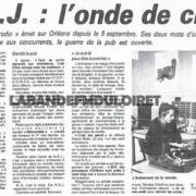 article de presse septembre 1985