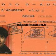 carte d'adhérent 1988 (Joel Minier)