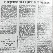 article de presse fin septembre 1981